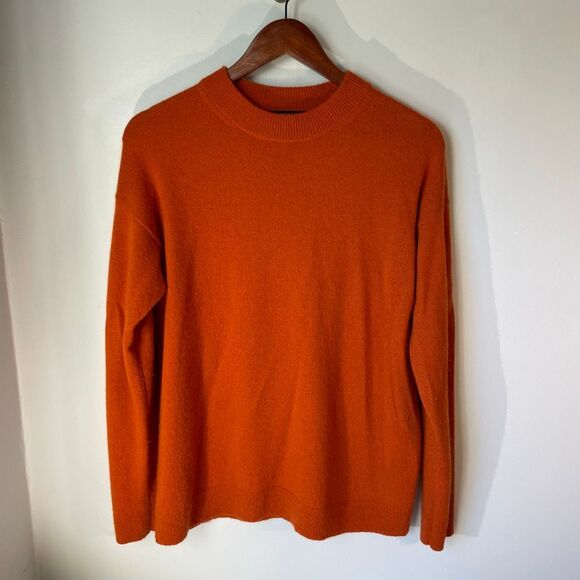 Ann Taylor Burnt Orange Cashmere Sweater, S oldmoney luxury normcore - Picture 5 of 14